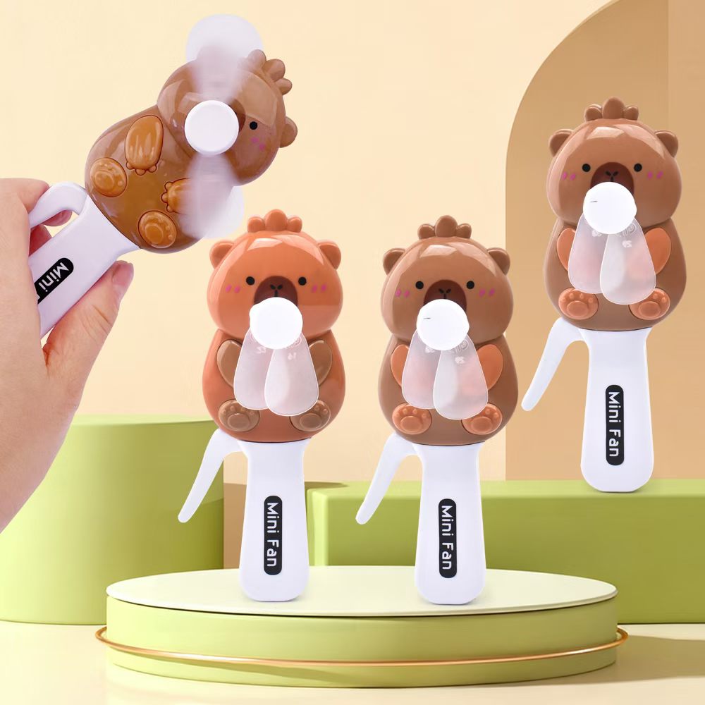 夏日必备手压风扇卡通造型产品图