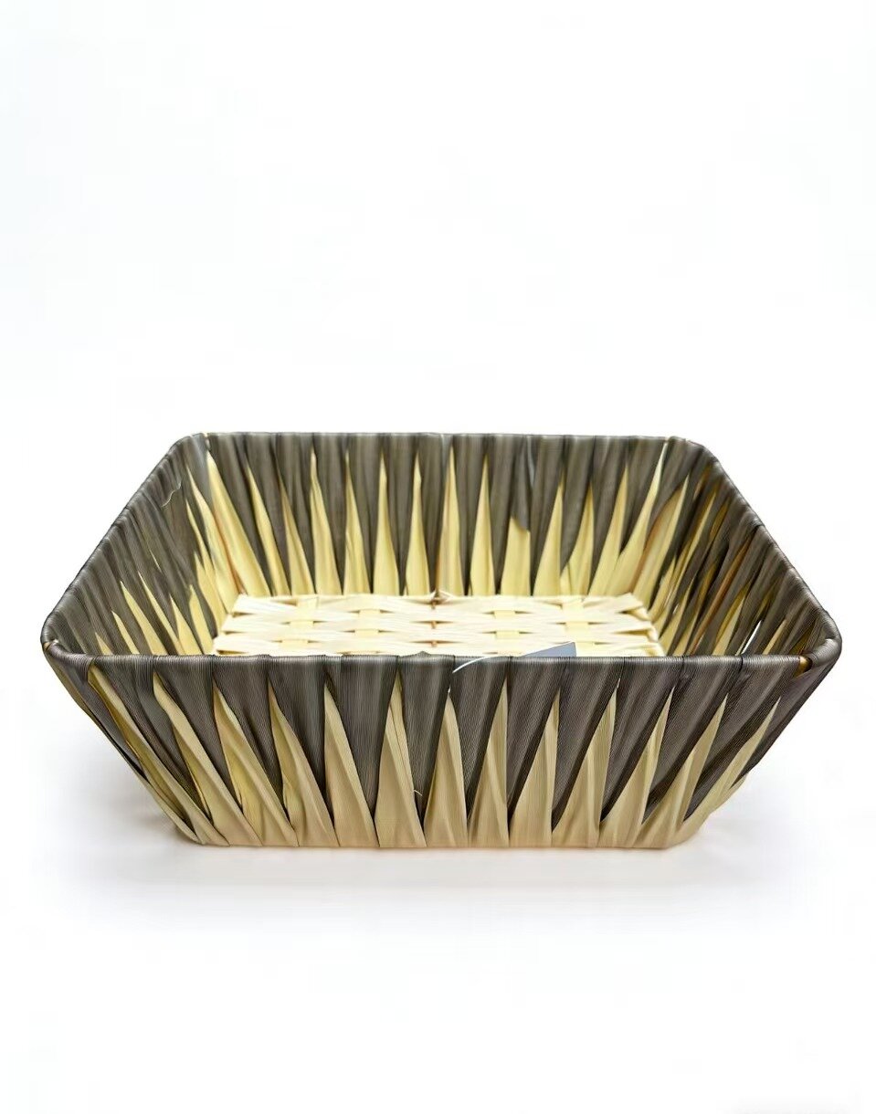 塑料编织篮子面包篮水果篮杂物收纳篮长方形篮子家居收纳用品化妆品收纳盒