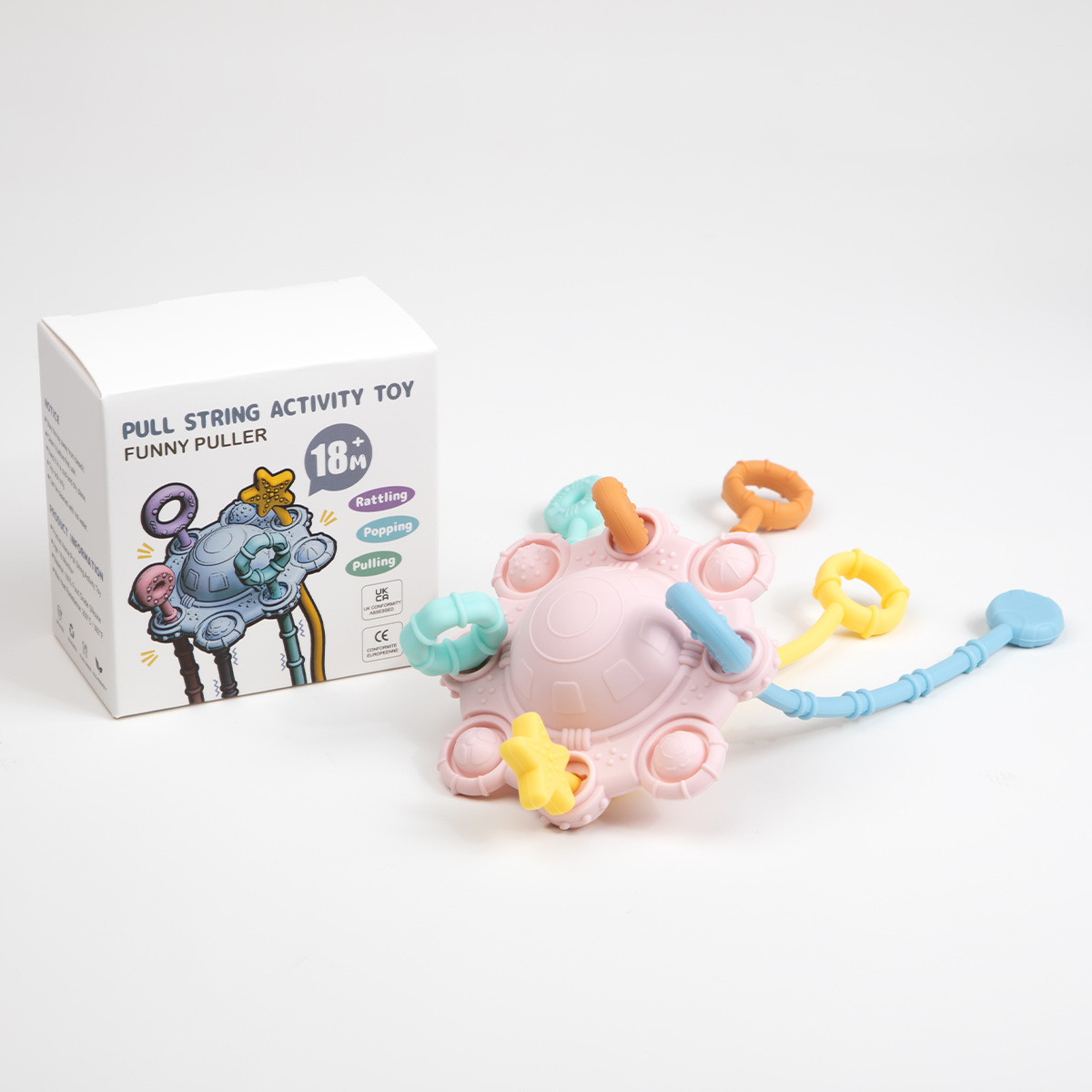 Baby cognitive development toy silicone chew toy for infant