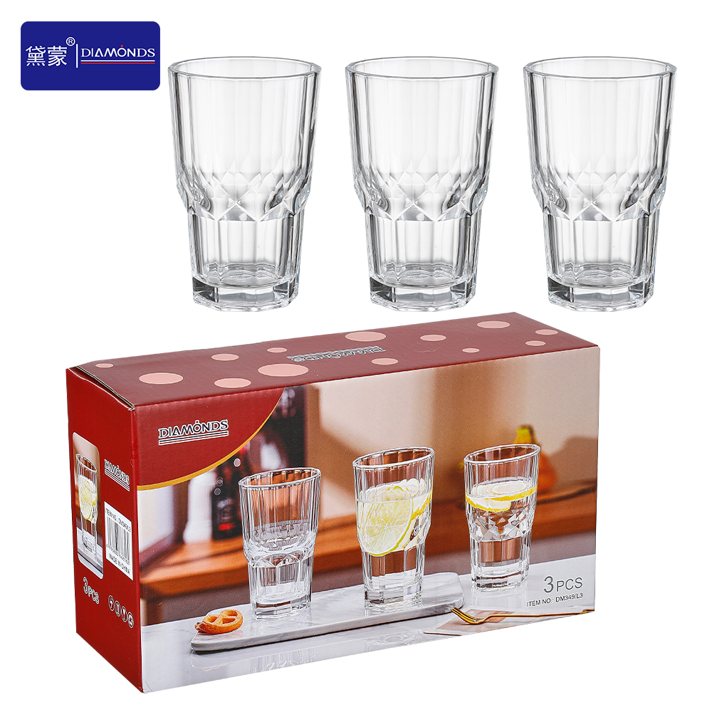 玻璃杯/杯子/带把玻璃水杯/太阳浮雕杯子/高硼硅玻璃杯白底实物图