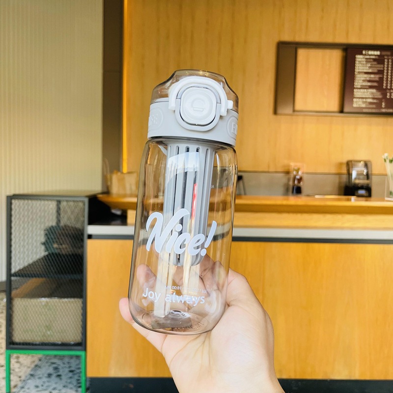 B93-2528 Summer plastic cup, high appearance level portable sports straw cup, water bottle straw Specification image