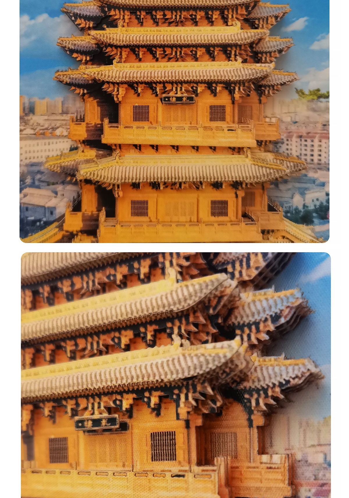 纸喜爱 纸雕相框 景区文创系列-天下大同 8寸3D立体画 创意摆件 文创周边 纸质工艺品 定制礼品详情4