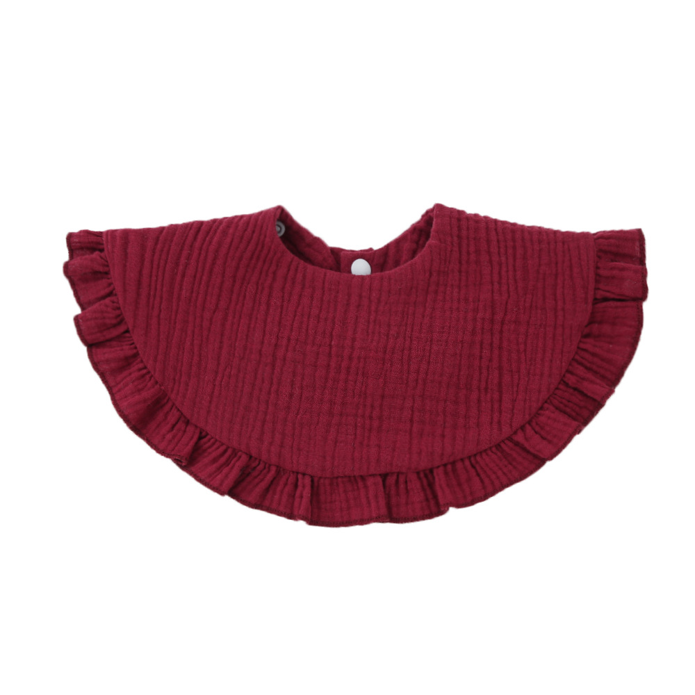 Cute lace design baby bib, available in multiple colors详情6