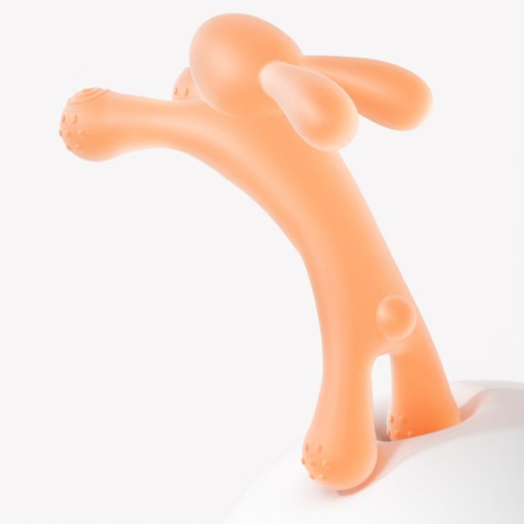 Rabbit shaped silicone baby teething decompression toy详情7