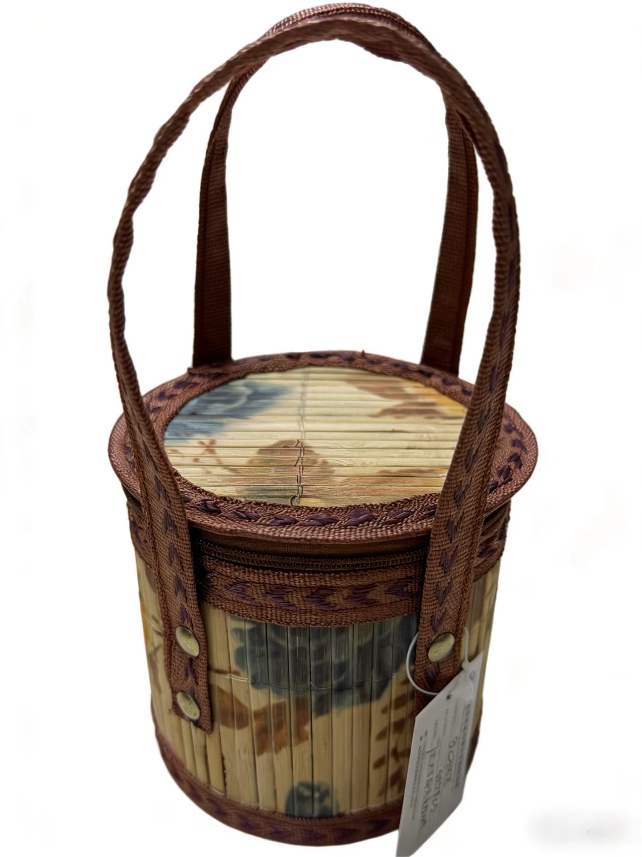 竹制品/扇子/竹编篮/竹签/娃娃宴礼盒竹篮产品图