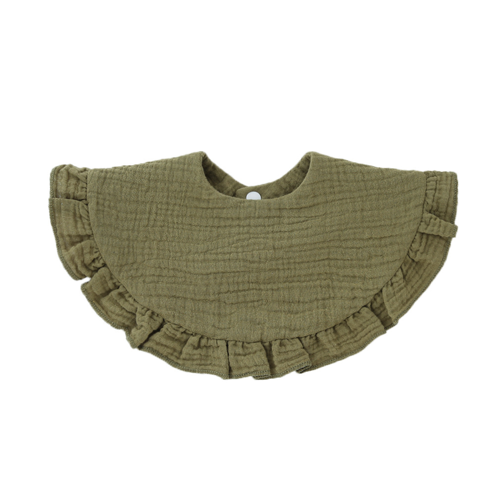 Cute lace design baby bib, available in multiple colors详情5
