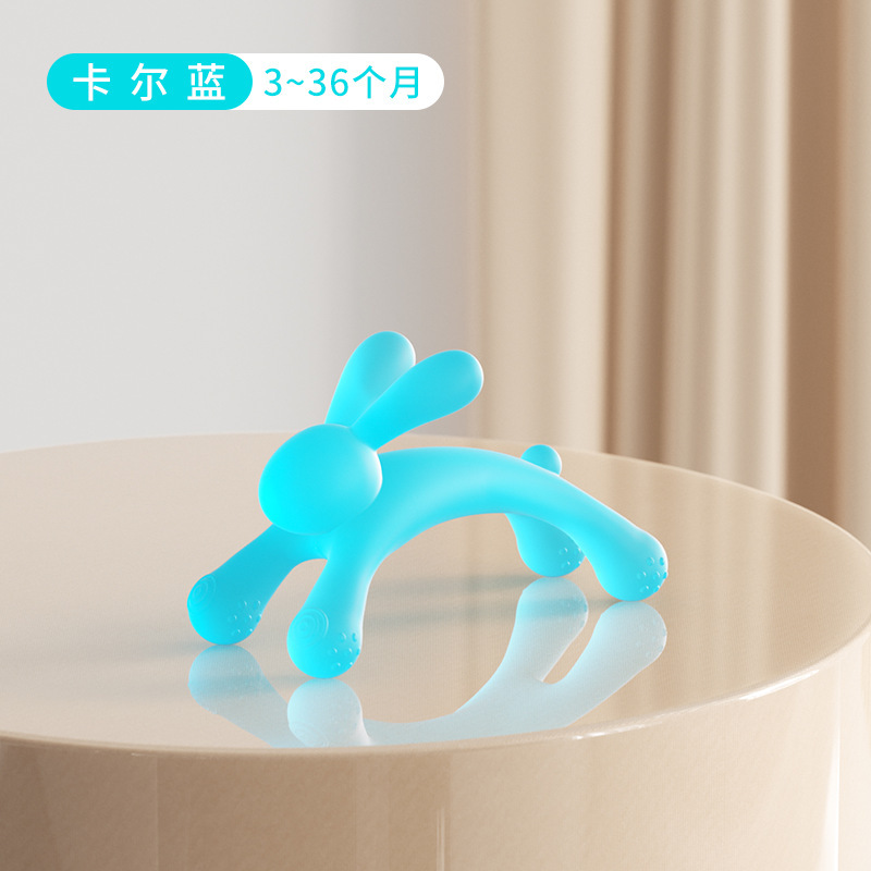 Rabbit shaped silicone baby teething decompression toy详情8