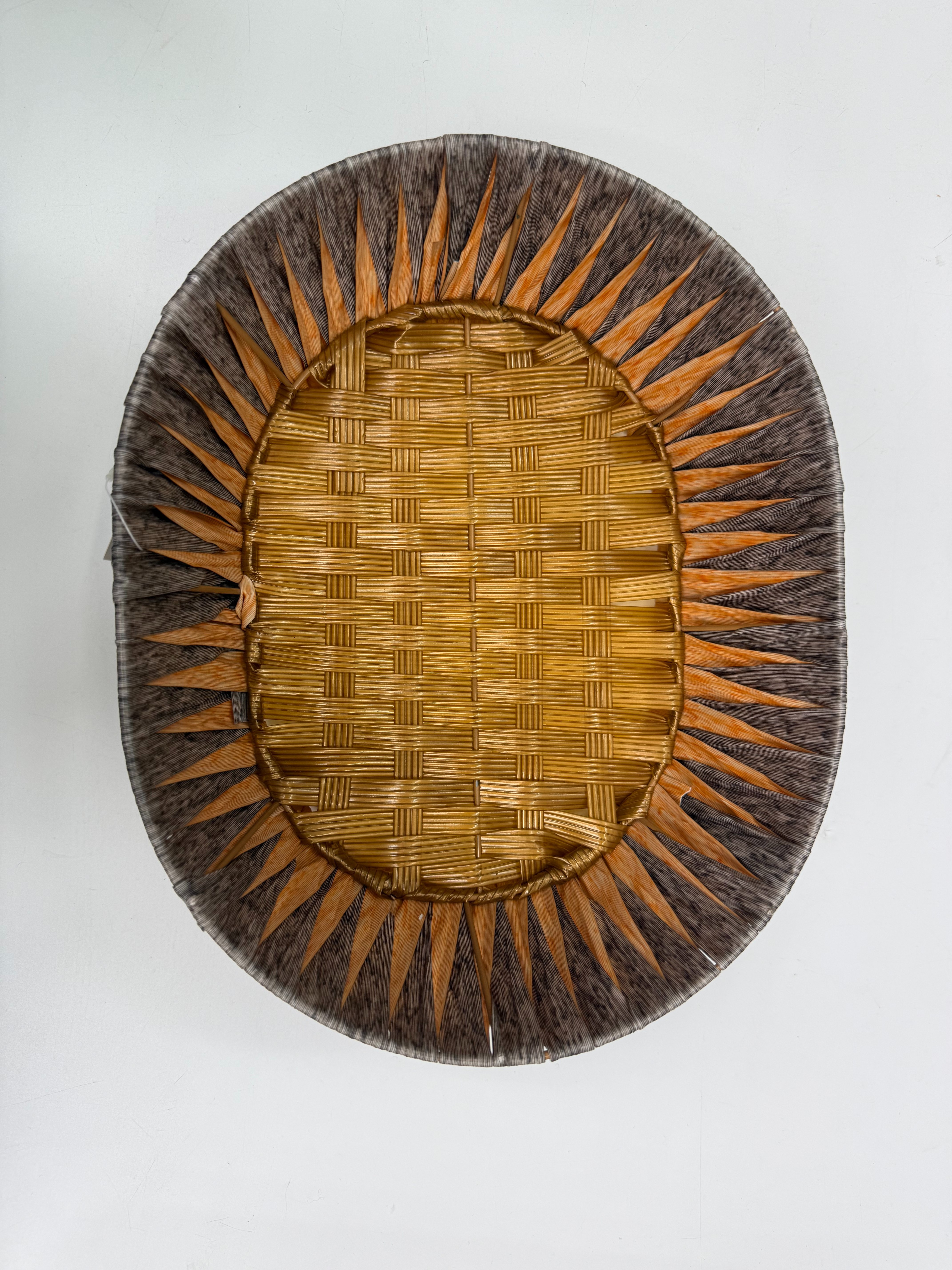 Plastic woven baskets, bread baskets, fruit baskets, sundries storage baskets, rectangular baskets, home storage items, cosmetics storage boxes, color contrast matching Specification image