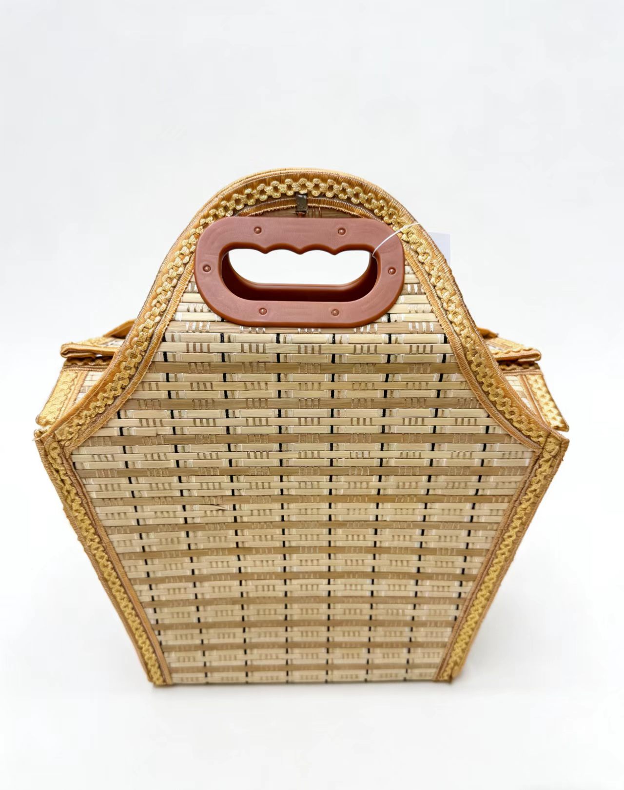 竹编女包文艺手提编织挎包沙滩包包女竹编文艺女士双拎包