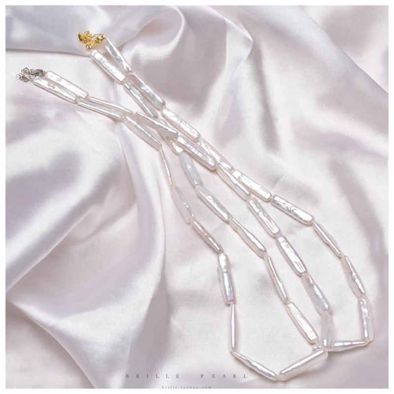 天然石珍珠项链女款拼接气质珍珠链条女款珍珠项链详情8