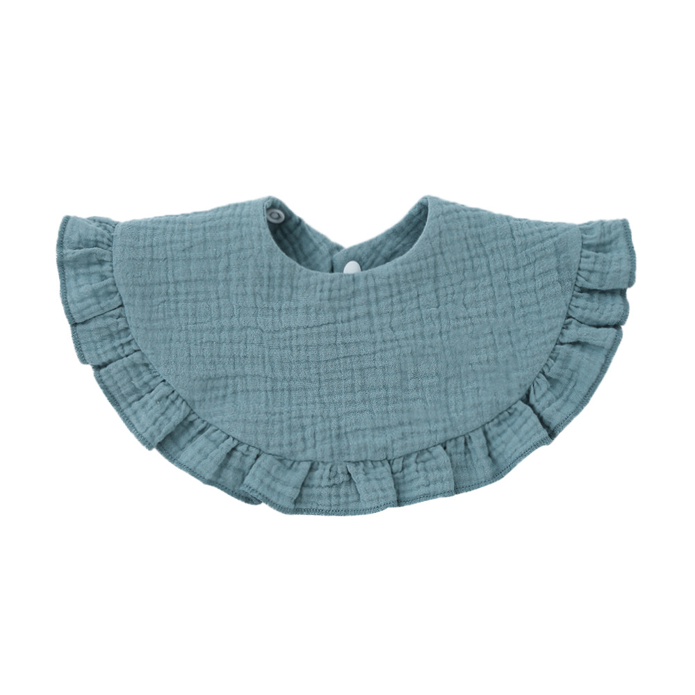 Cute lace design baby bib, available in multiple colors详情1
