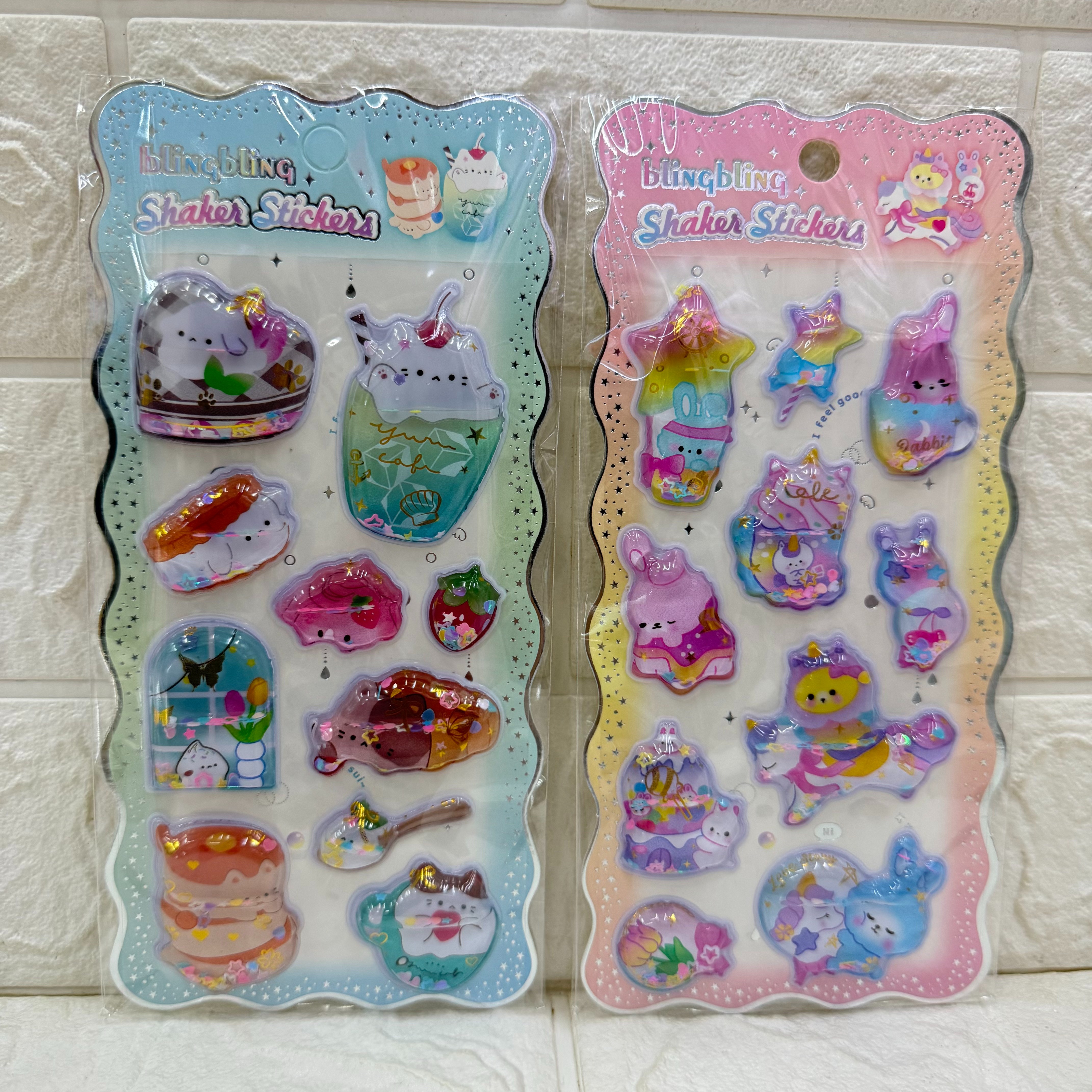 卡通立体摇动水贴贴纸 多彩摇摇乐贴画3D立体贴纸儿童摇摇水贴