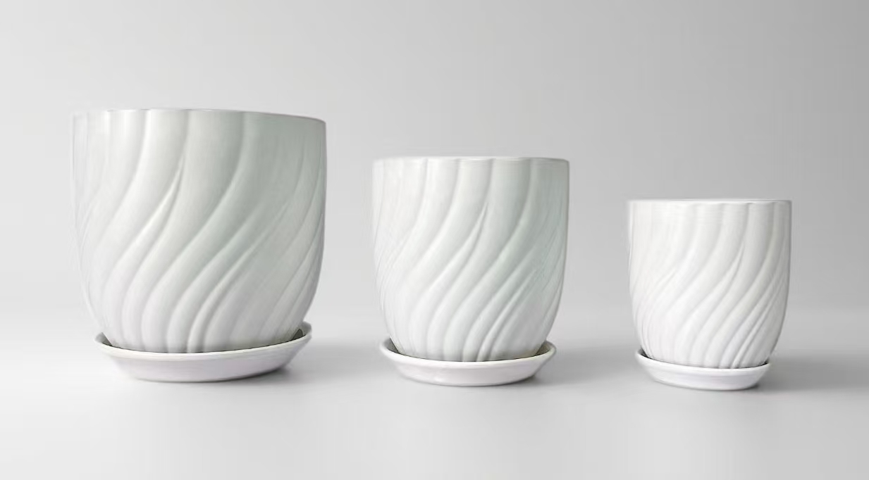 Ceramic small flowerpots, succulent flowerpots, containers, large ceramic flowerpots, simple Specification image