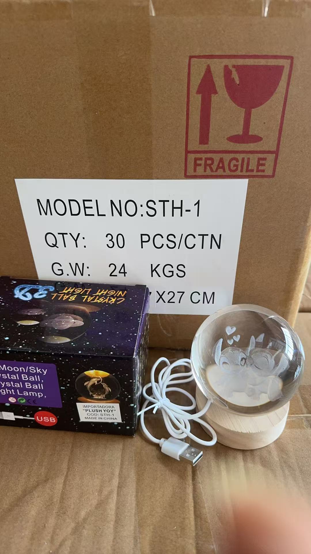 水晶球旋转灯，木头水晶球灯，马灯详情图17