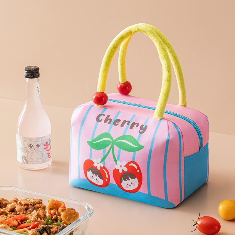 New cute and girlish style bento bag, large-capacity souvenir bag, commuting lunch box bag, lunch bag details Picture