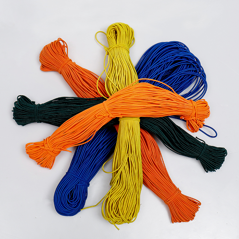 2.0mm-4.0mm round elastic band, elastic rope, hair tie, rubber band, hair band, hair accessory, strong elasticity, high load-bearing capacity, over 200 colors available, factory direct supply Application Scenario