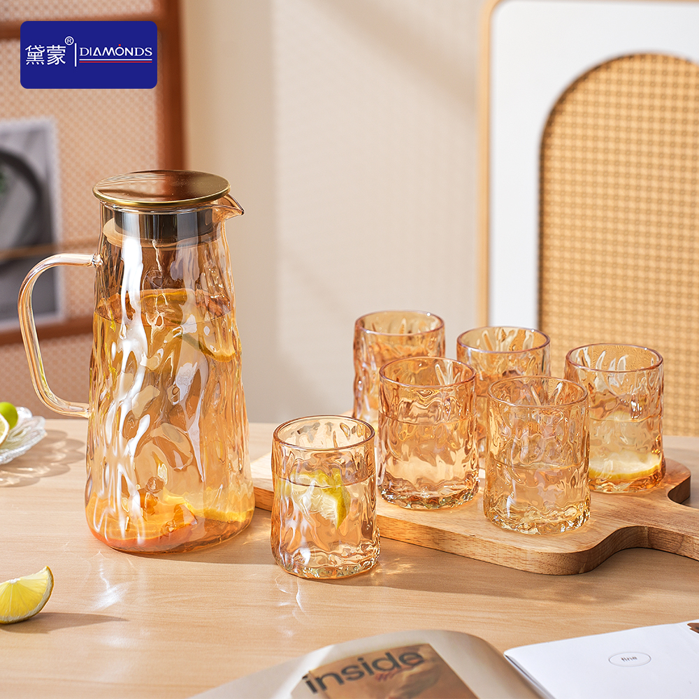 琥珀色玻璃冷水壶热饮壶凉水壶纯净水水桶详情3