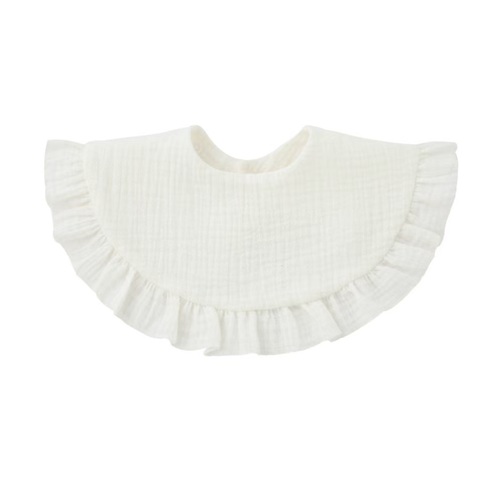 Cute lace design baby bib, available in multiple colors详情4