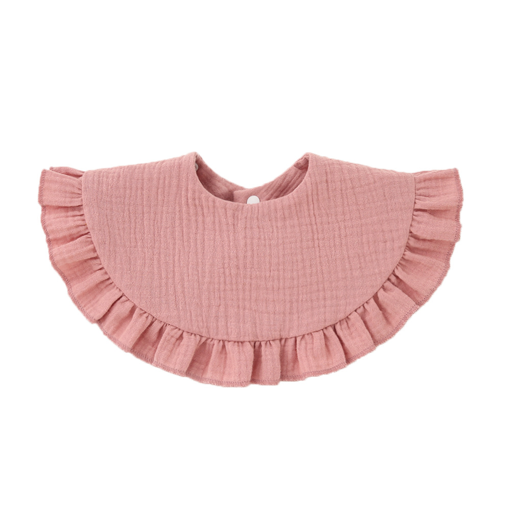 Cute lace design baby bib, available in multiple colors详情7