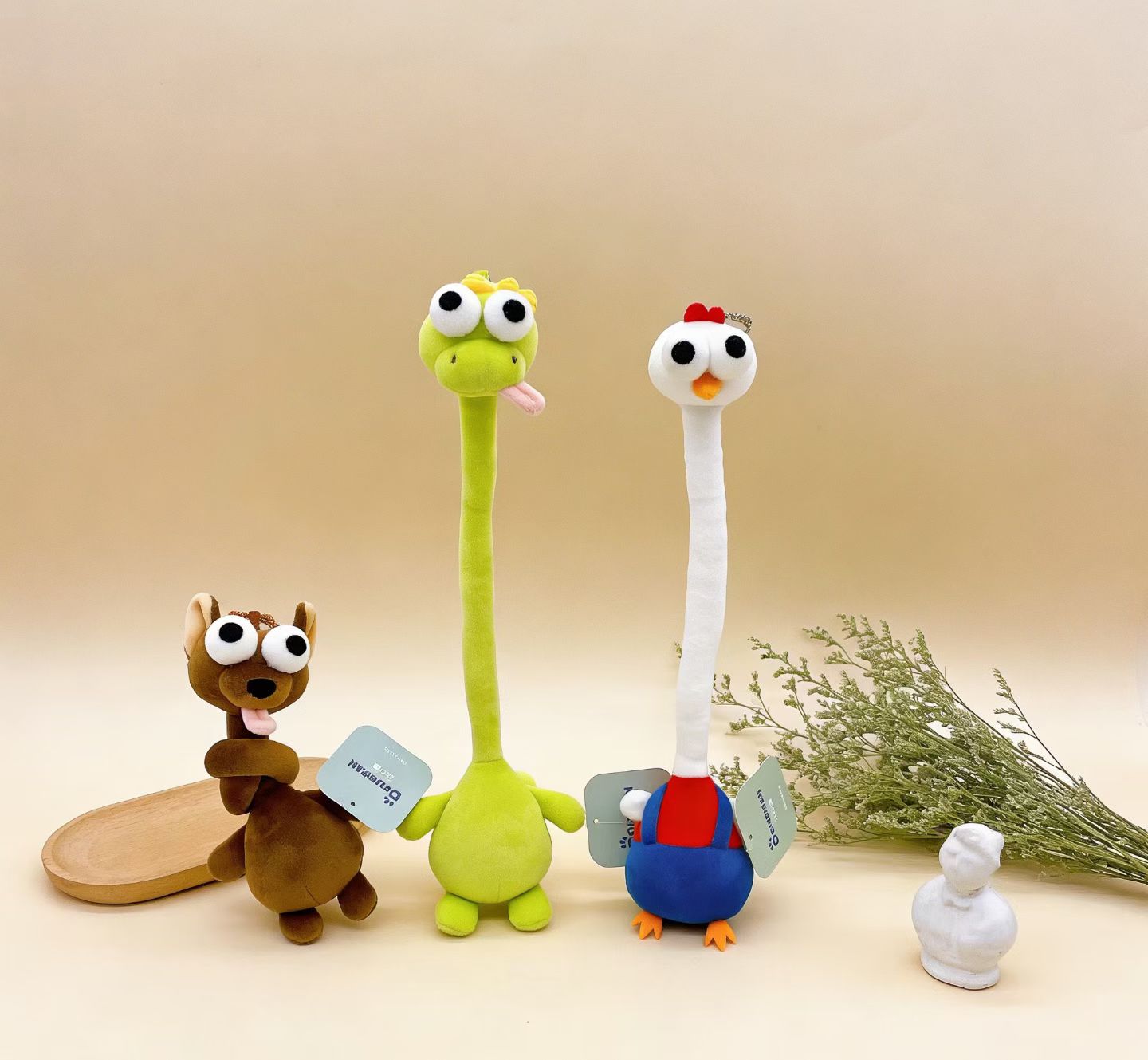 潮流前线抽象百变长脖毛绒玩具可爱公仔挂件33CM