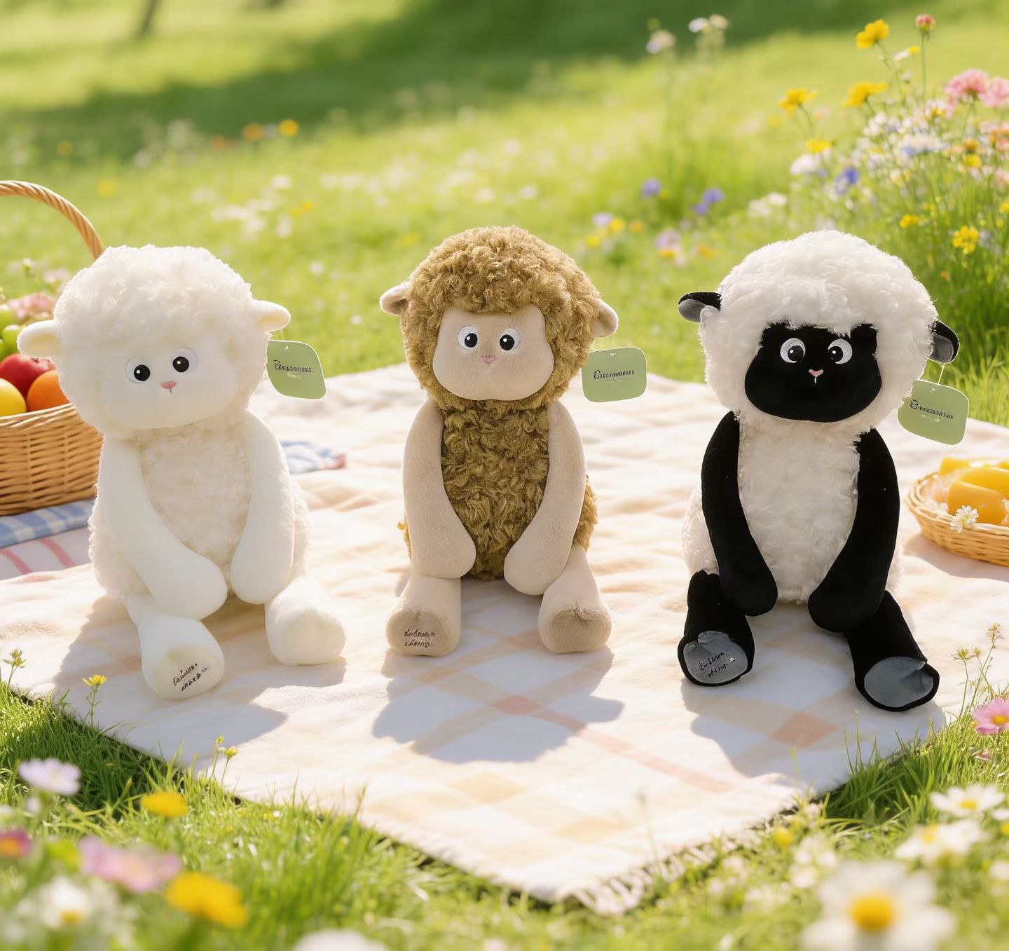 潮流玩偶波波羊毛绒公仔批发全长35CM坐高28CM产品图