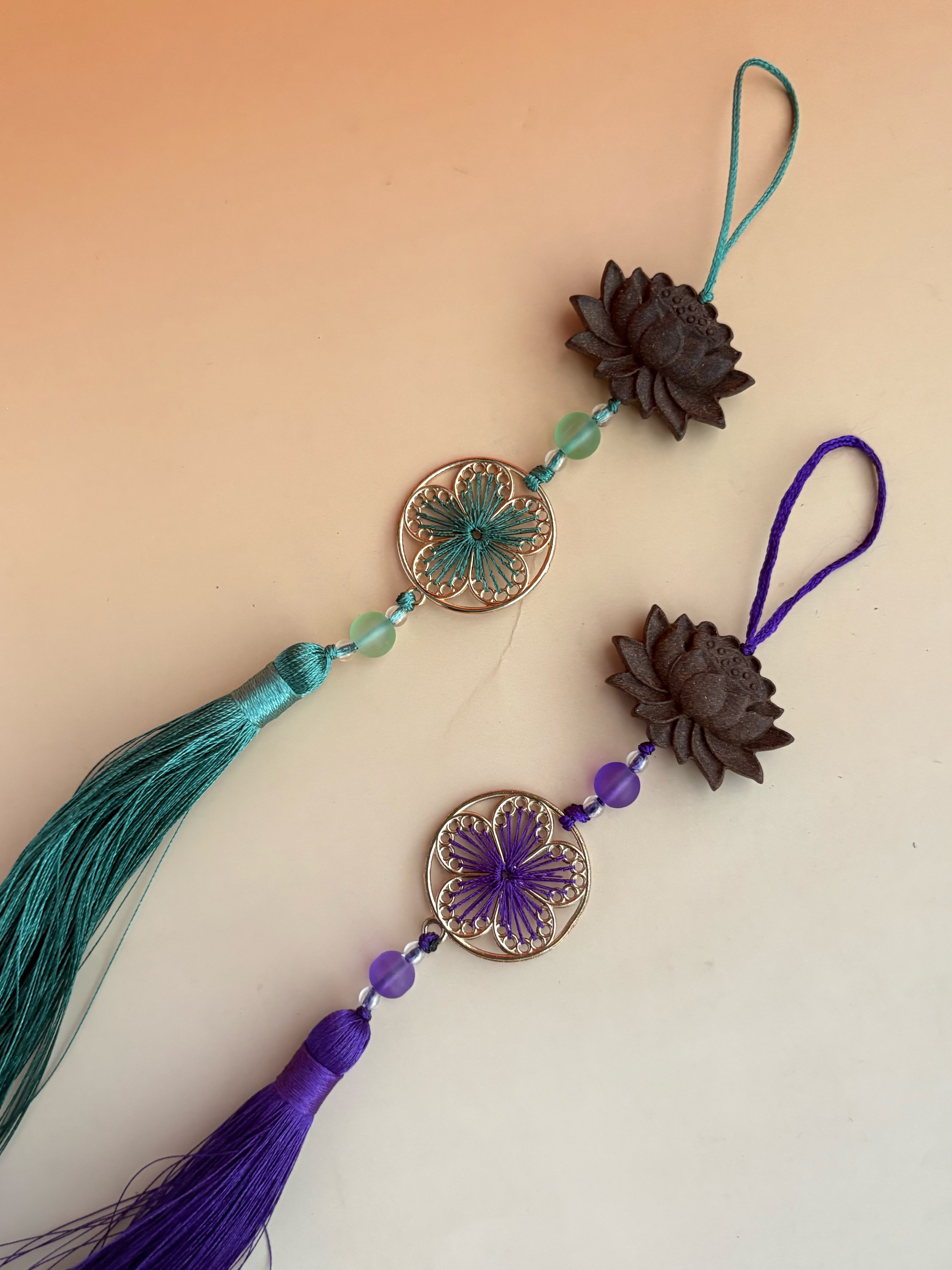 中药合香首饰挂件包挂手机链文玩纯手工饰品衣襟汉服中国风莲花