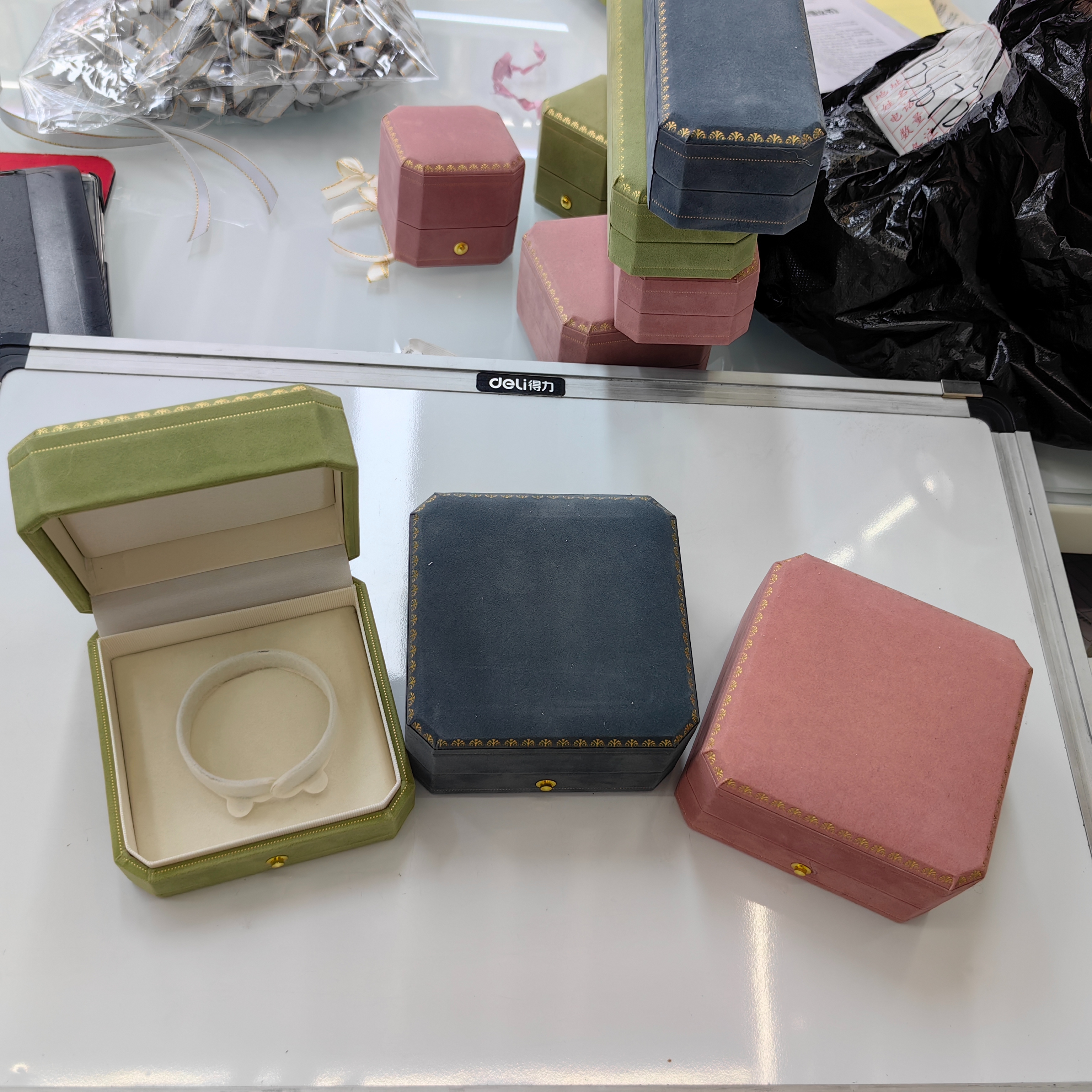 透明珠宝盒首饰盒内衬戒指盒饰品收纳盒精致礼盒包装