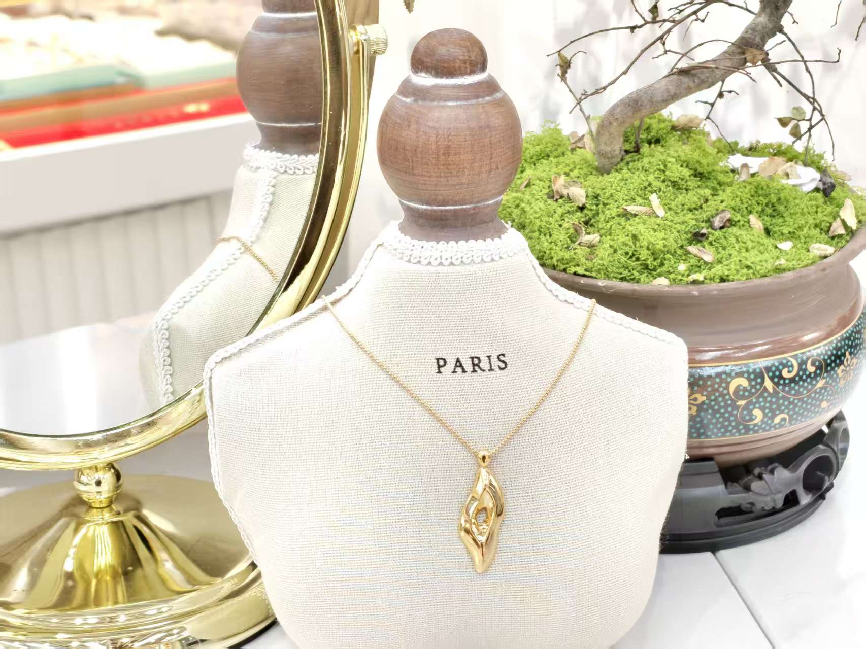 跨境欧美热卖纯银S925天然石夸张个性女性项链套链饰品厂家批发13