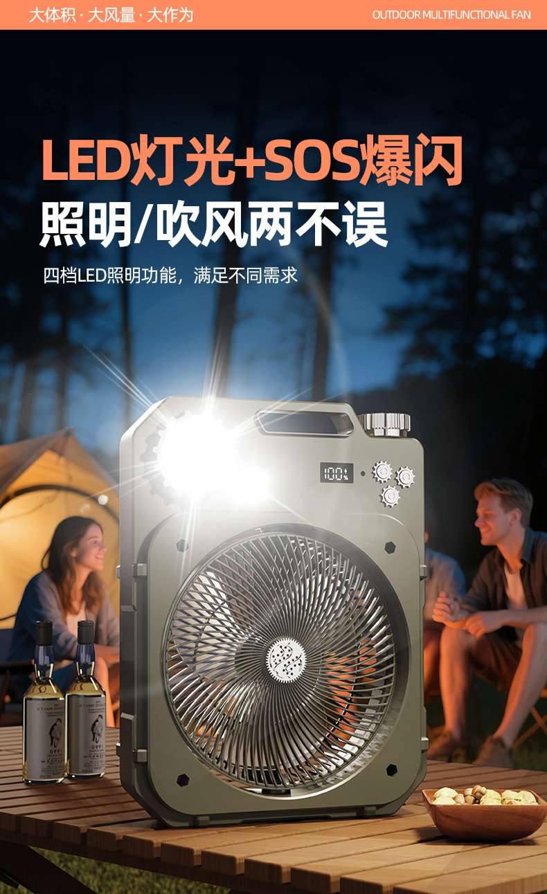 Wholesale of new household circulating electric fans with strong wind force and Bluetooth charging turbine dormitory electric fans detail image 10