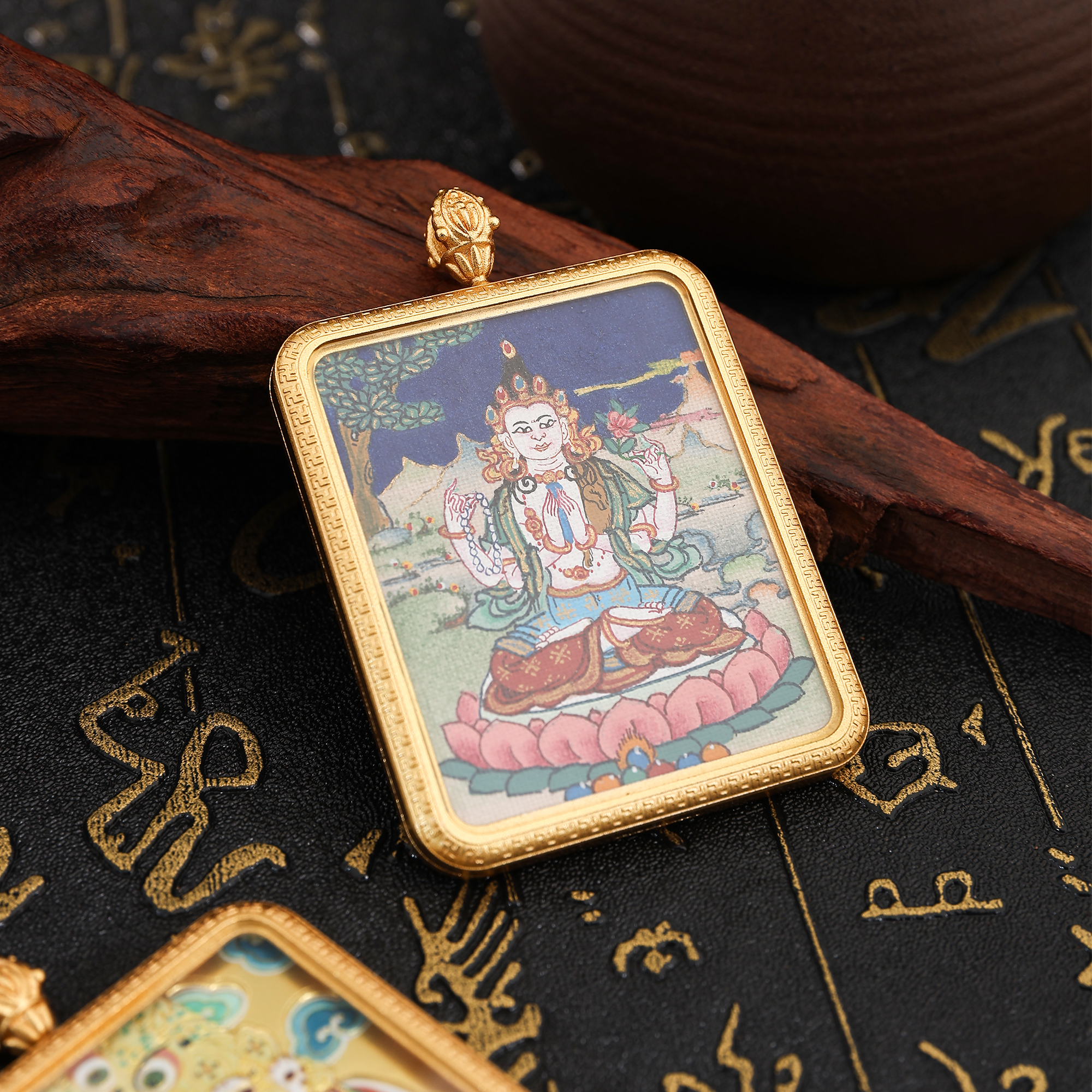 四臂观音画纸唐卡精美