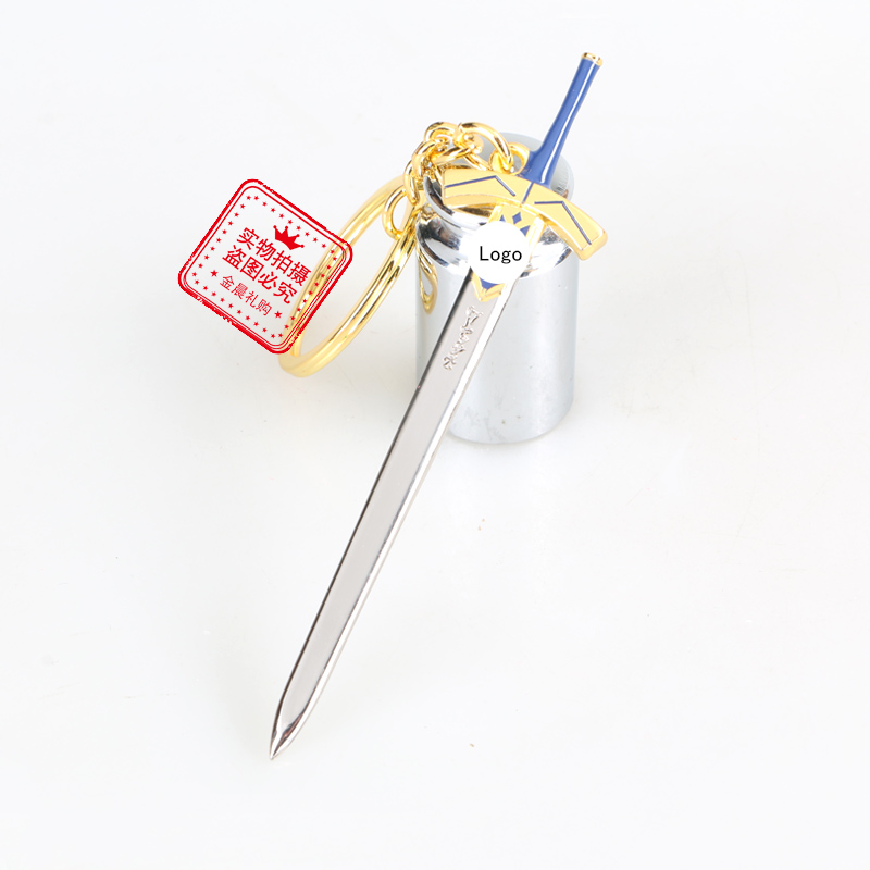 Anime metal Victory Sword keychain, exquisite pendant, fashionable accessory, small gift for casual use pic 1