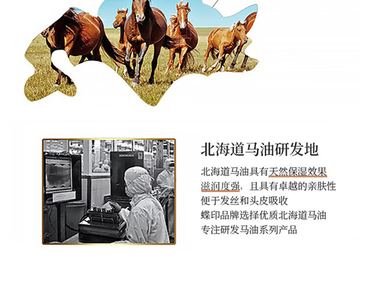 Butterfly Print Japan Original Imported Hokkaido Horse Oil Silicone-Free Moisturizing and Hydrating Shampoo 600ml pic 8