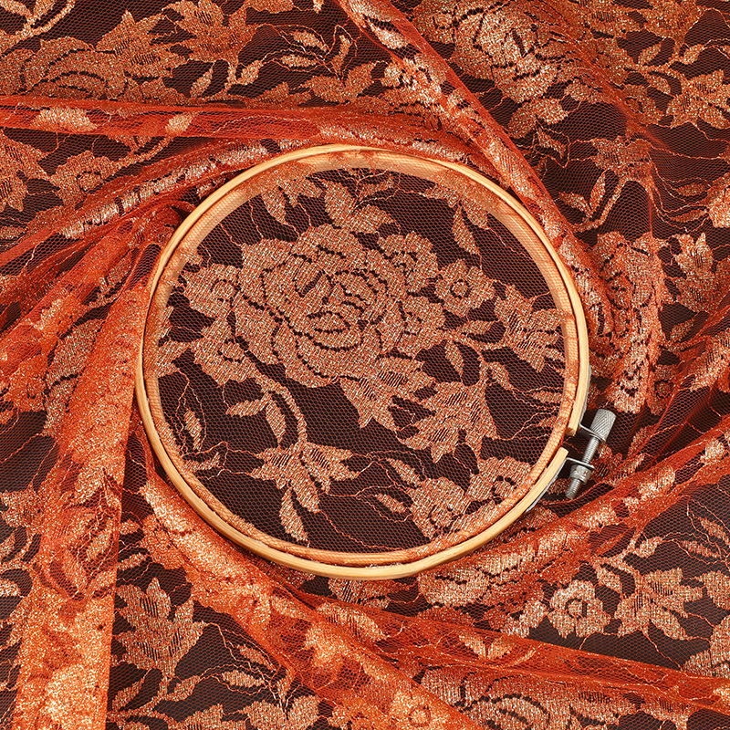 Encaje encaje color tela brocado calado bordado camisa tela Specification image