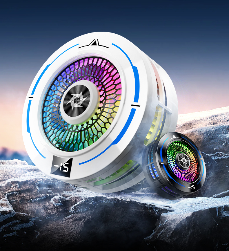 Mobile phone cooler, semiconductor cooling, AI temperature control, rapid cooling, true freezing, ultra-quiet, magnetic back clip, dual-mode cooler pic 2
