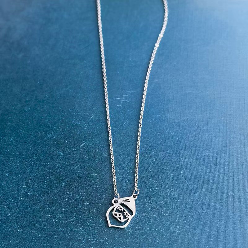 跨境外贸钛钢不锈钢圣诞节圣诞老人DIY饰品配件手链吊坠项链节日白底实物图