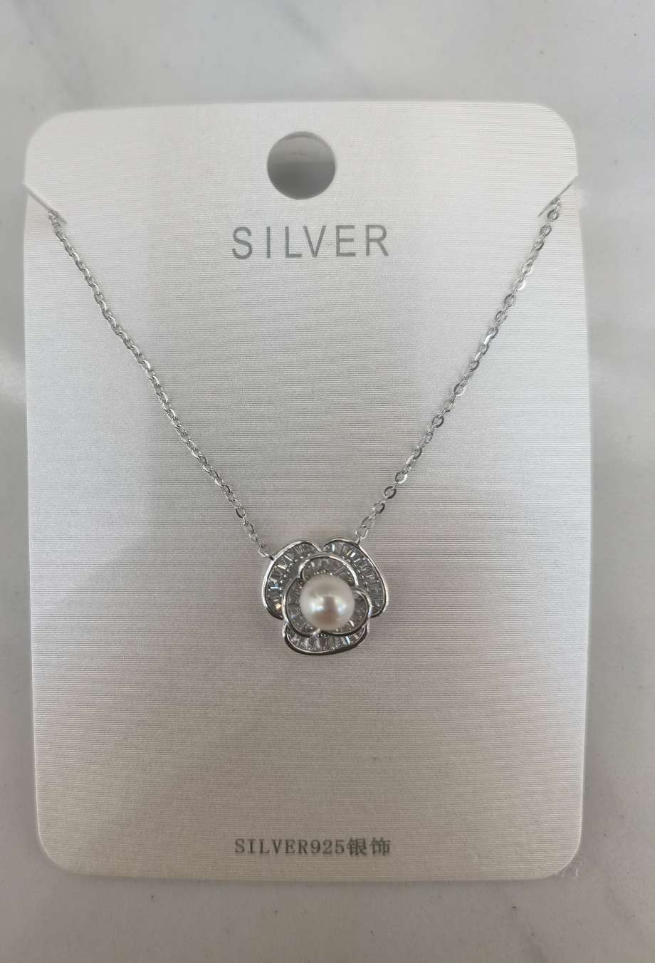 经典热卖纯银S925简约珍珠个性女性项链套链饰品厂家批发