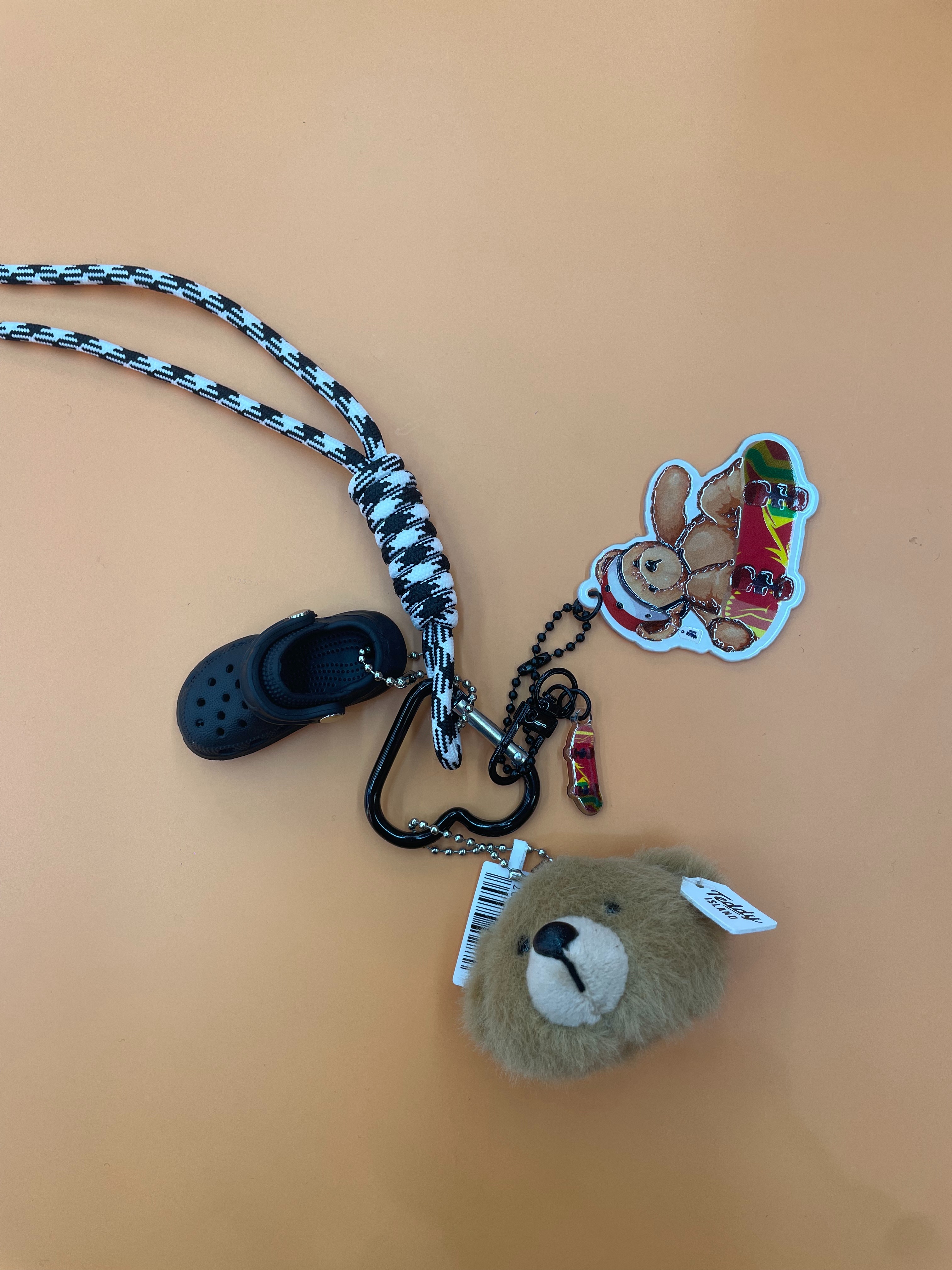 泰迪爱兰毛绒公仔小熊头挂件2