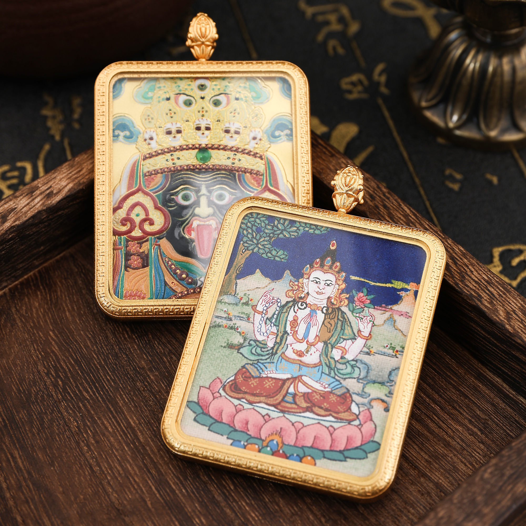 唐卡/金卡/财神/铜雕佛像/藏式饰品细节图