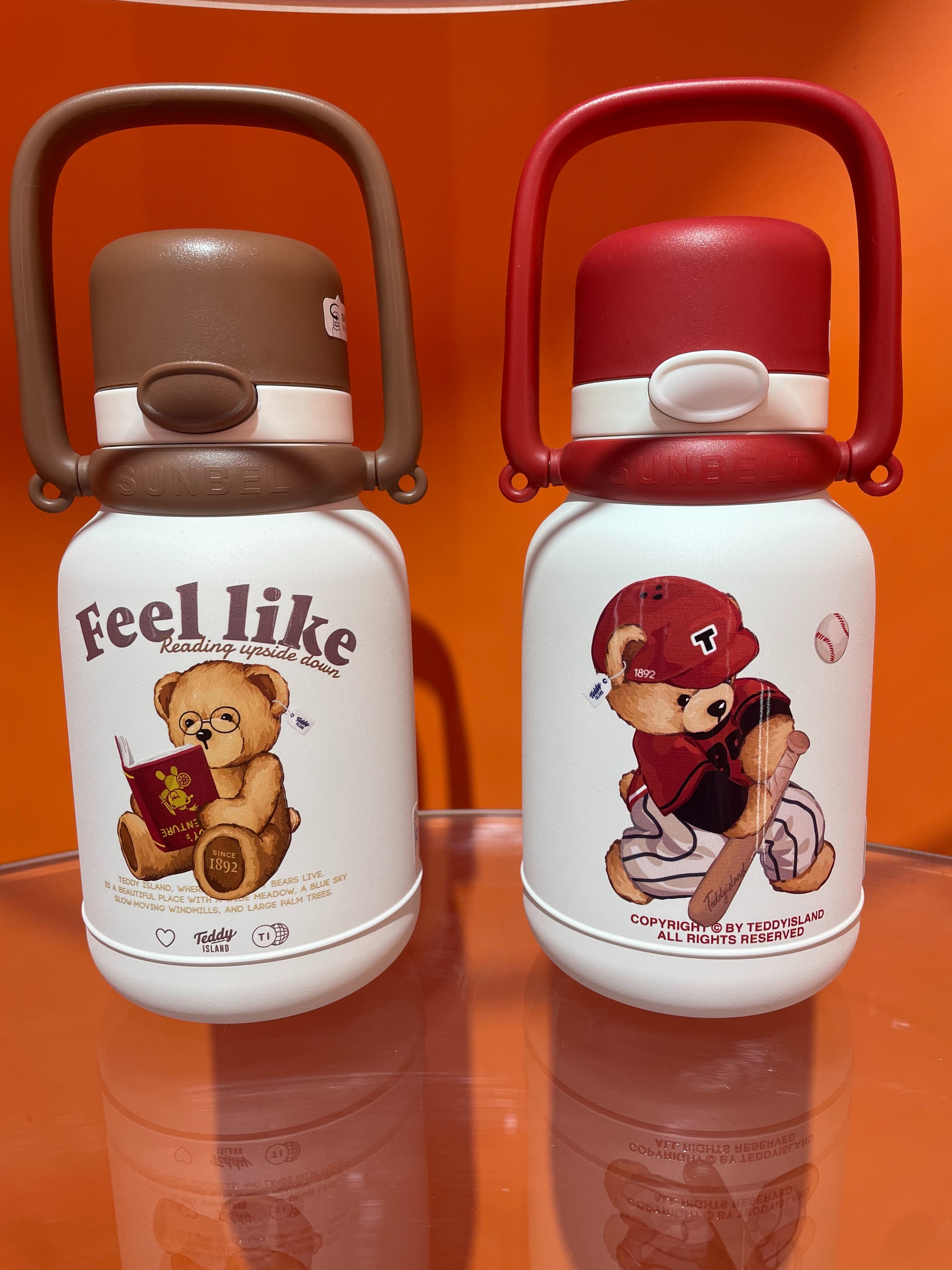 泰迪爱兰保温杯316不锈钢可爱小熊图案保温杯手提杯