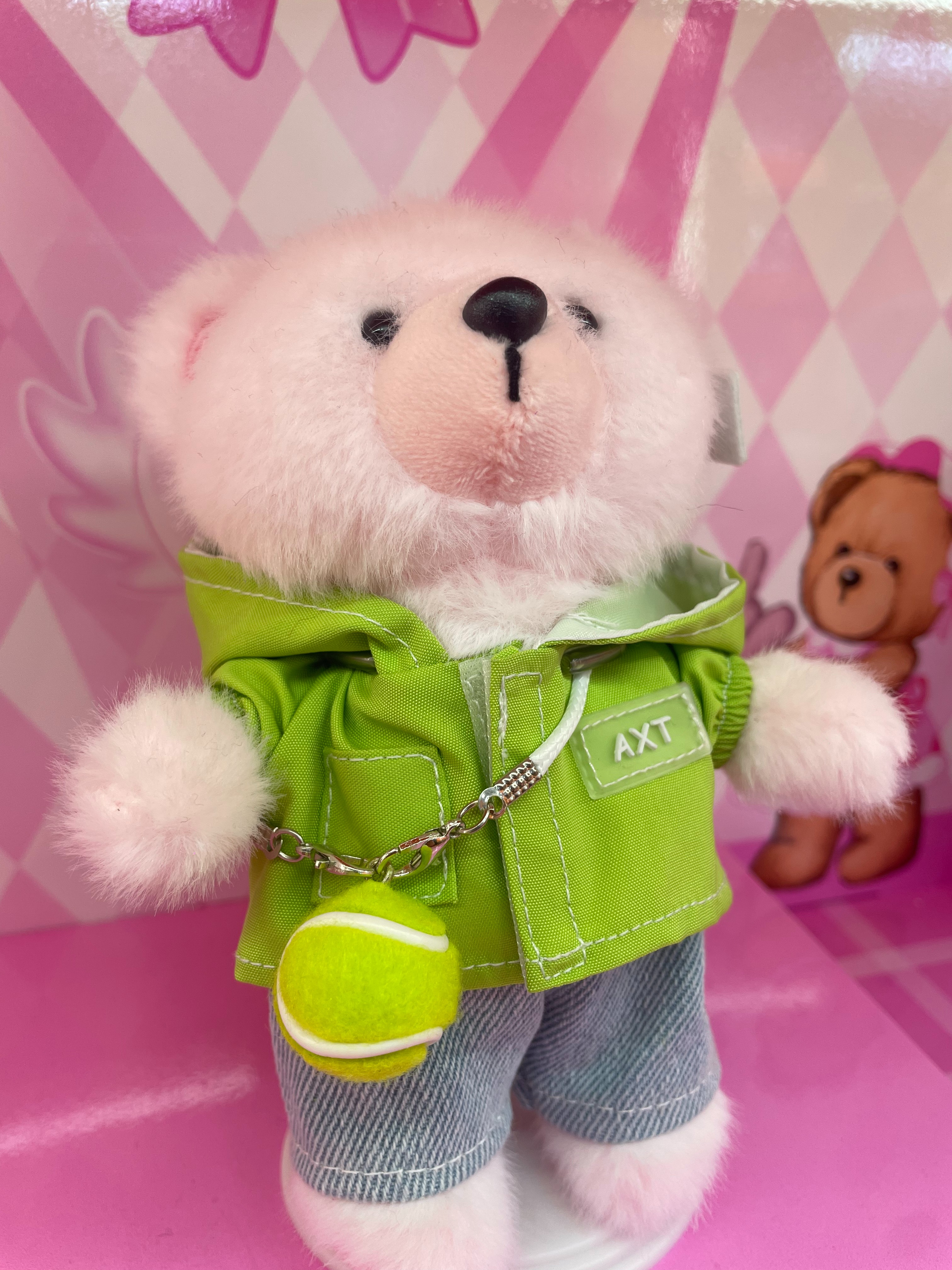 Teddy Ailan Plush Toy Bear Doll Plush Small Pendant 14 Specification drawing