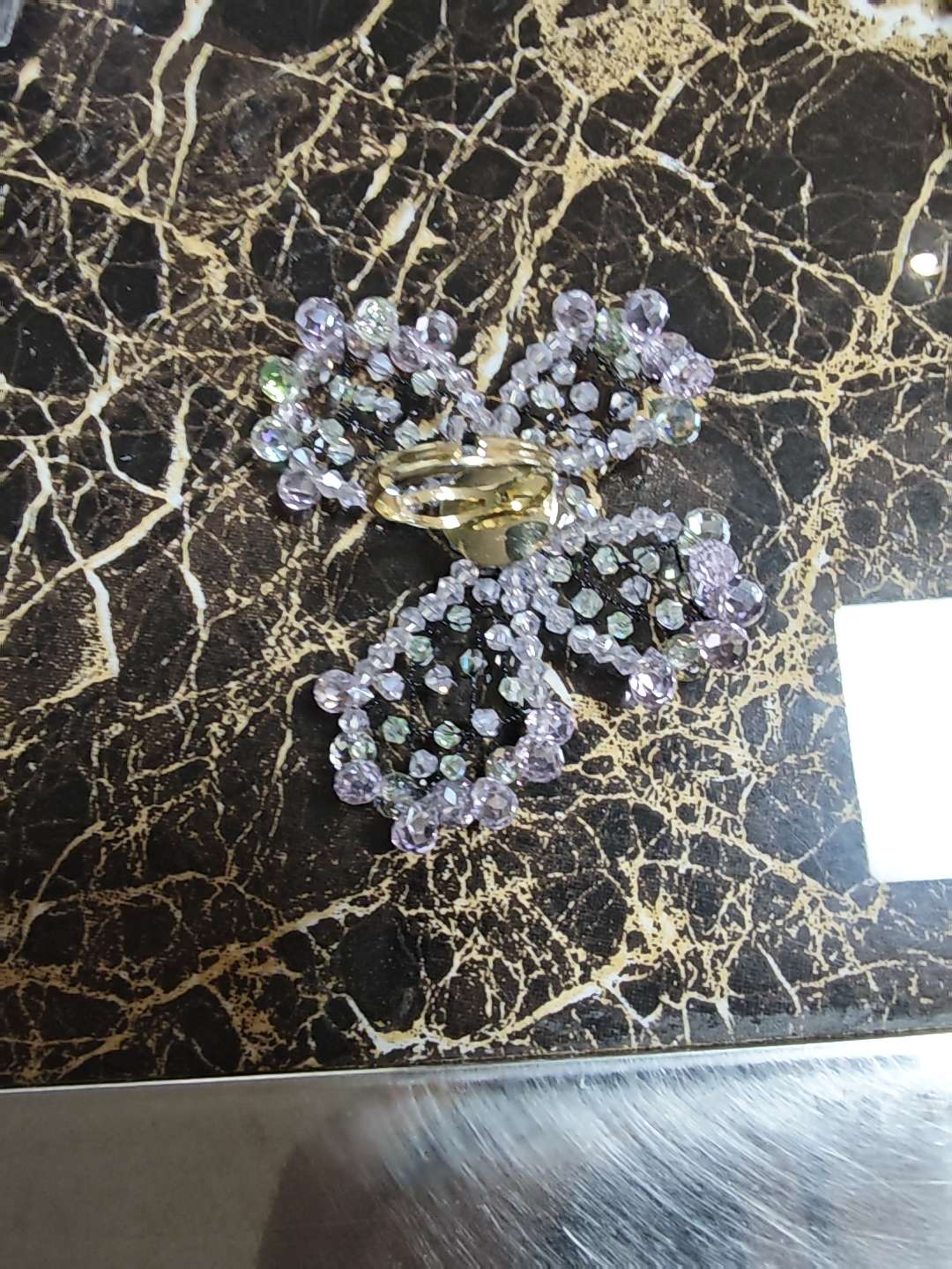 纯手工编织春色系列首饰饰品蝴蝶发饰手饰戒指