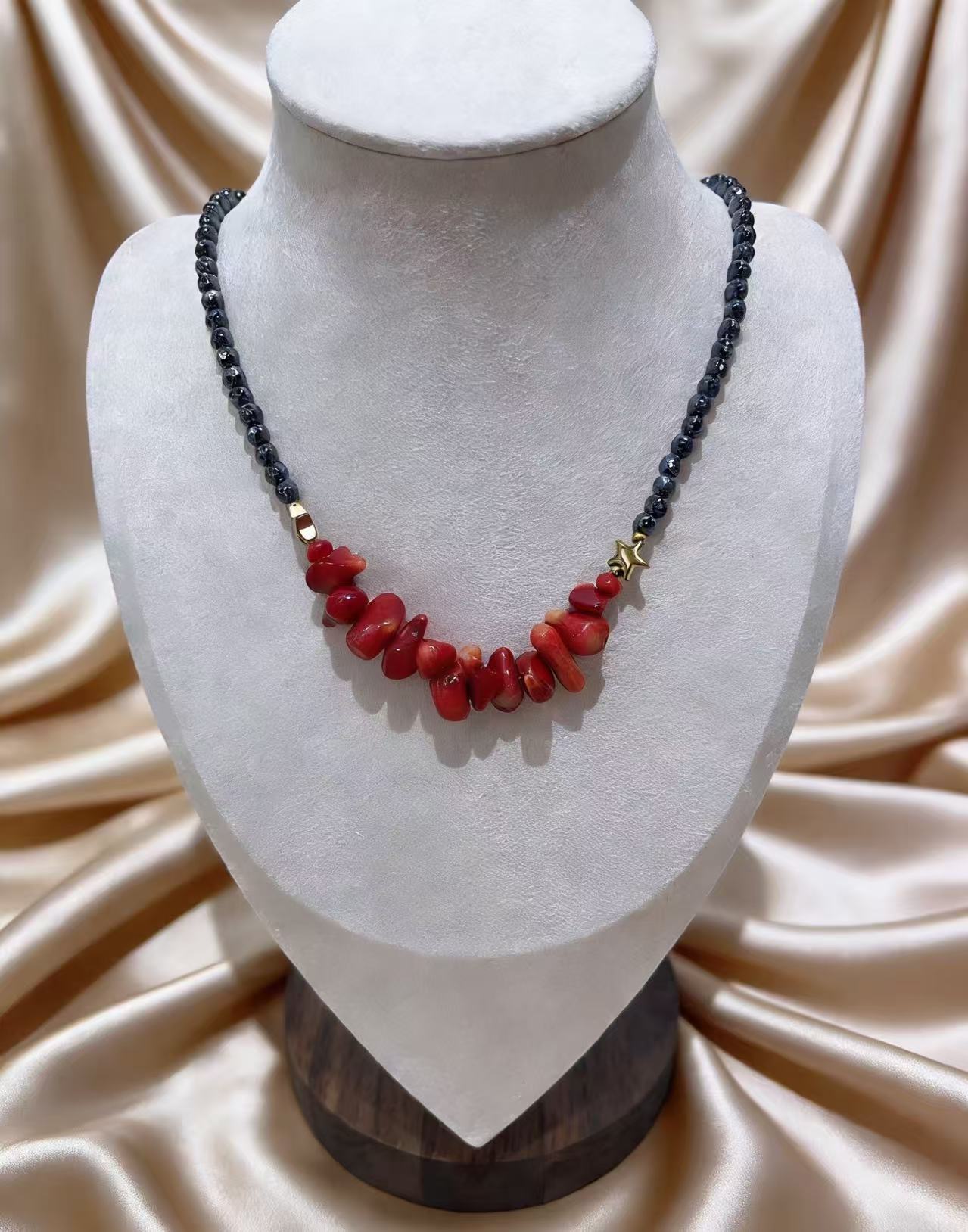 项链/珍珠/天然石项链/珍珠链条女款拼接气质/珍珠项链产品图