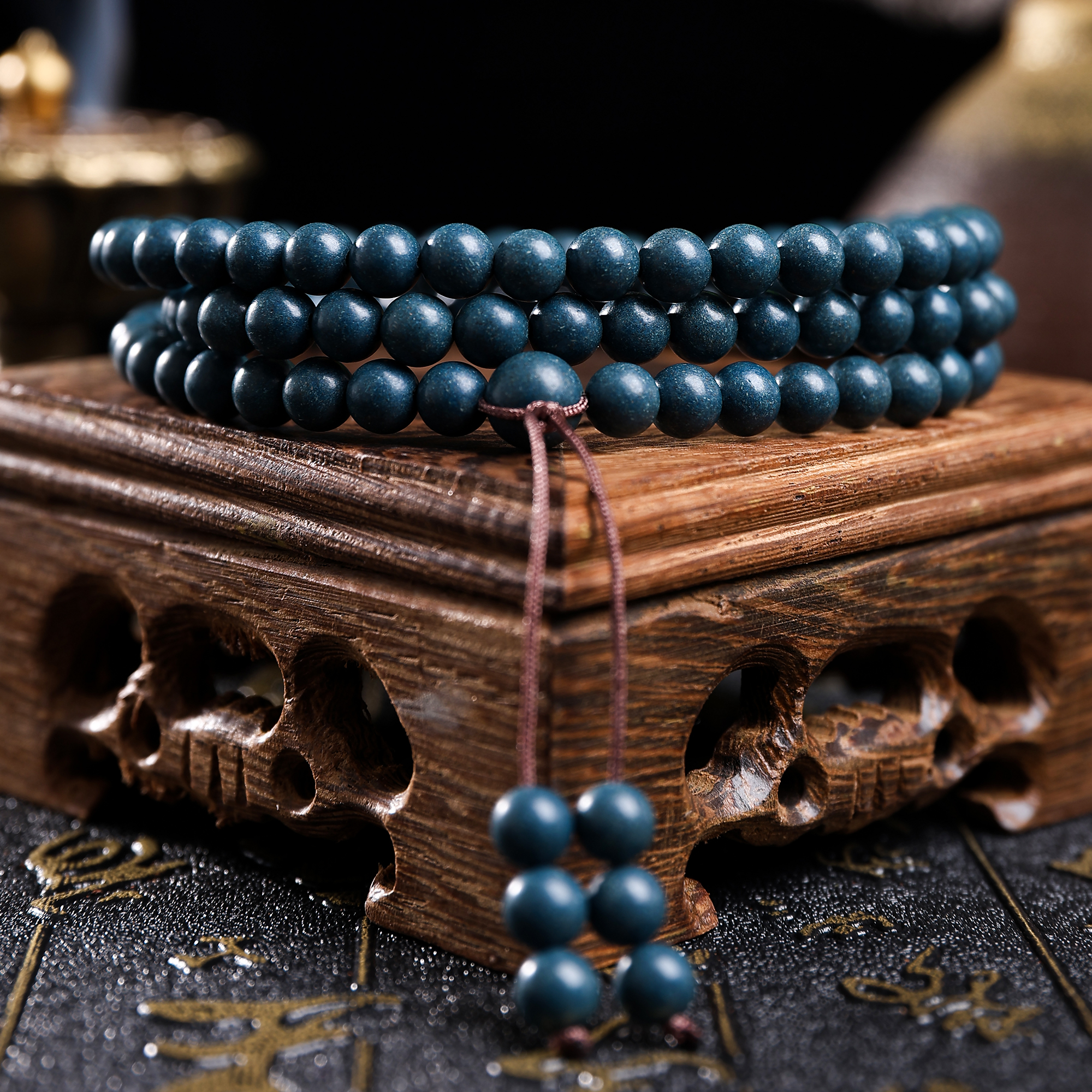 手串/合香珠/水晶手串/香珠文玩/文玩手串白底实物图