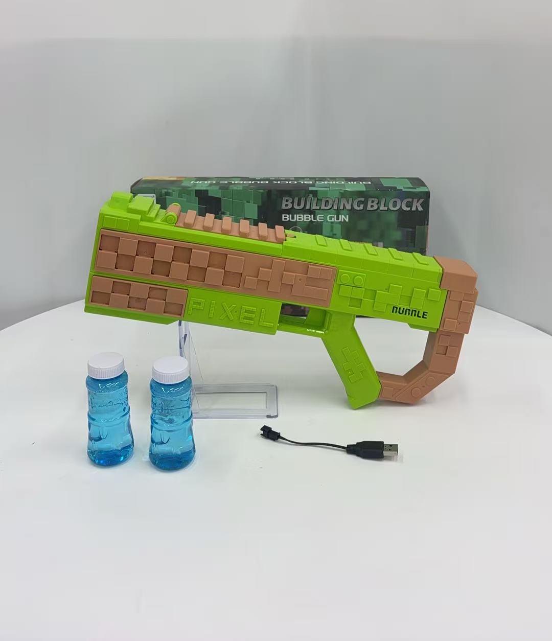 像素风格泡泡机儿童夏季卡通泡泡枪泡泡水150ml