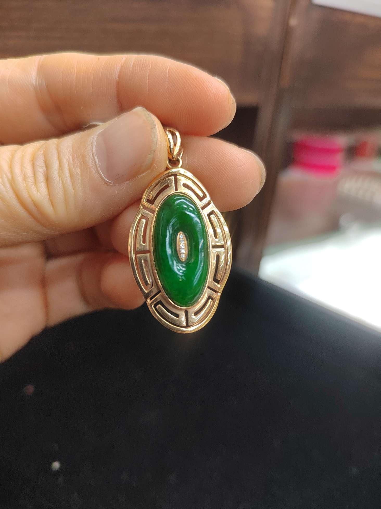 18k+真钻福在眼前翡翠