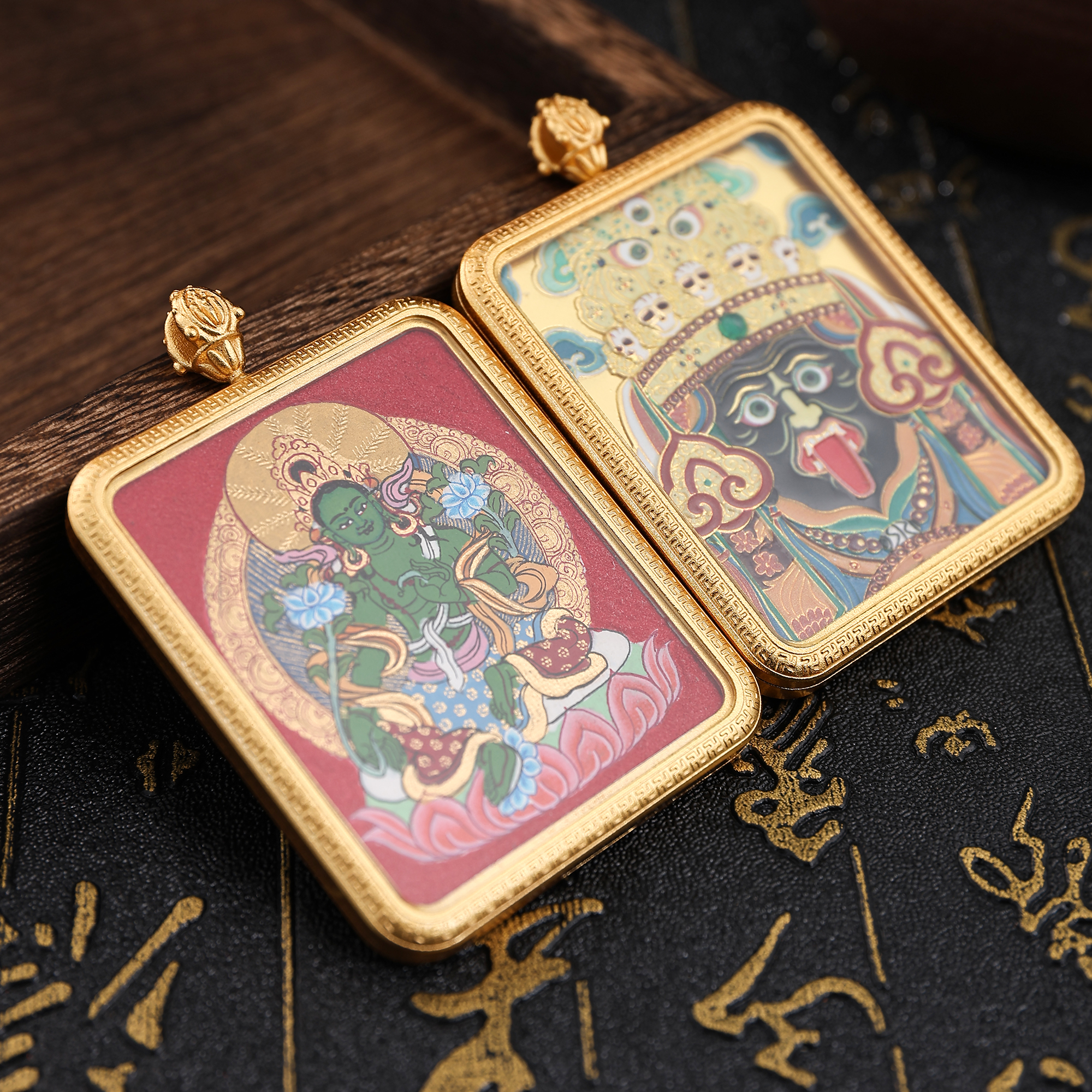 Green Degree Mother drawing paper Thangka Specification image