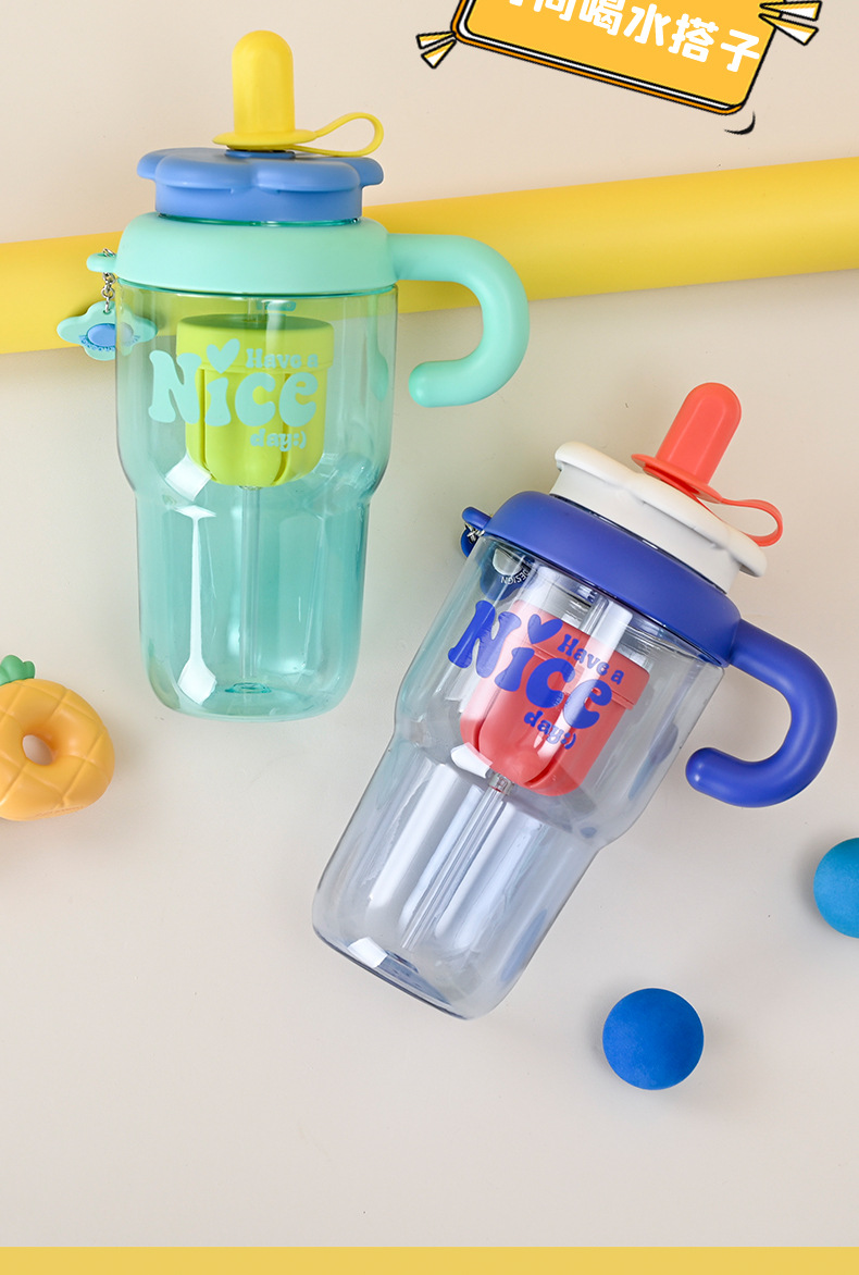Z37-H856 High appearance level large-capacity ice cup, high-temperature resistant portable straw cup for boys and girls, student giant detail image 2