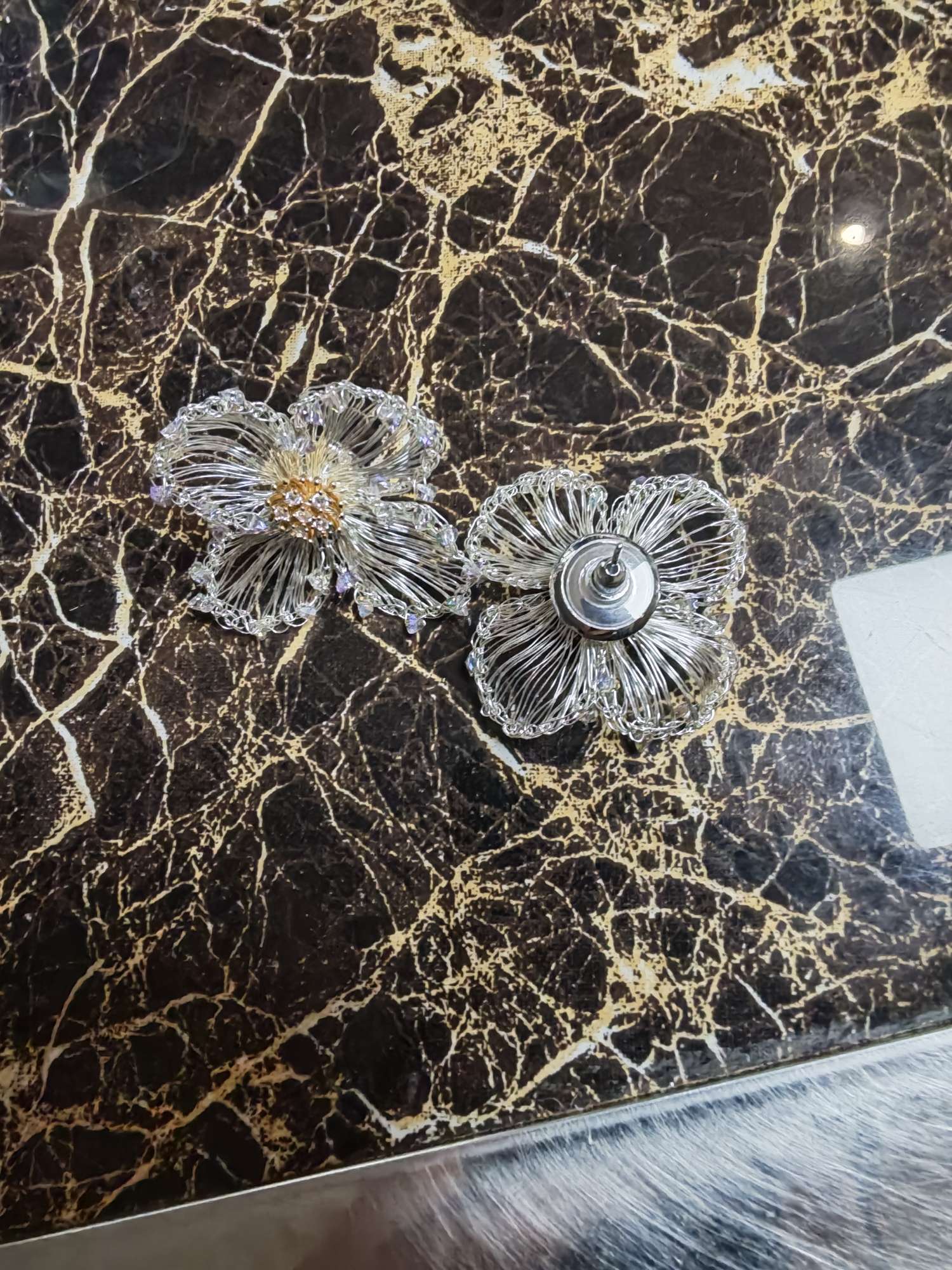 纯手工编织木槿花系列首饰饰品木槿花耳环耳钉耳挂