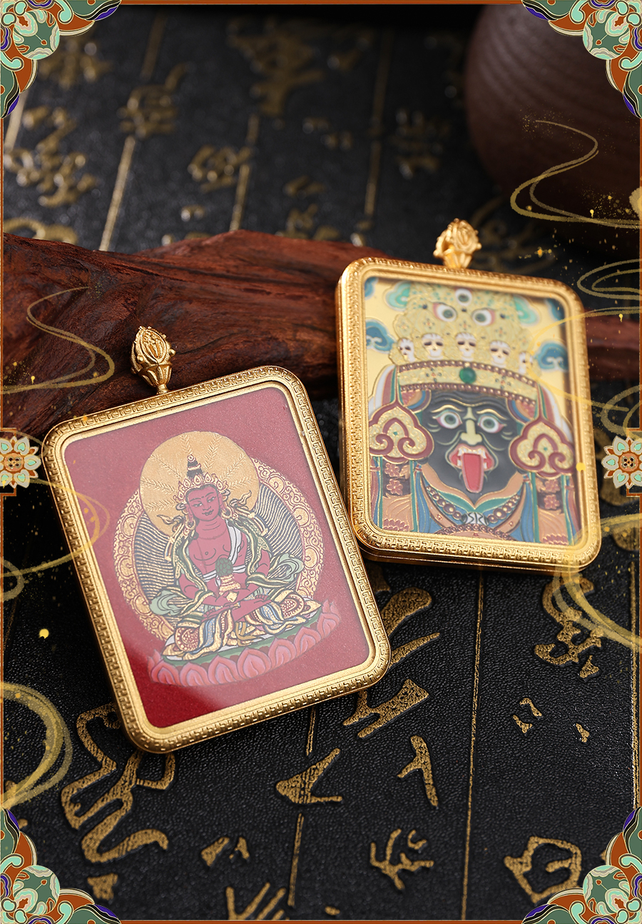 Longevity Buddha Paper Thangka Item Picture
