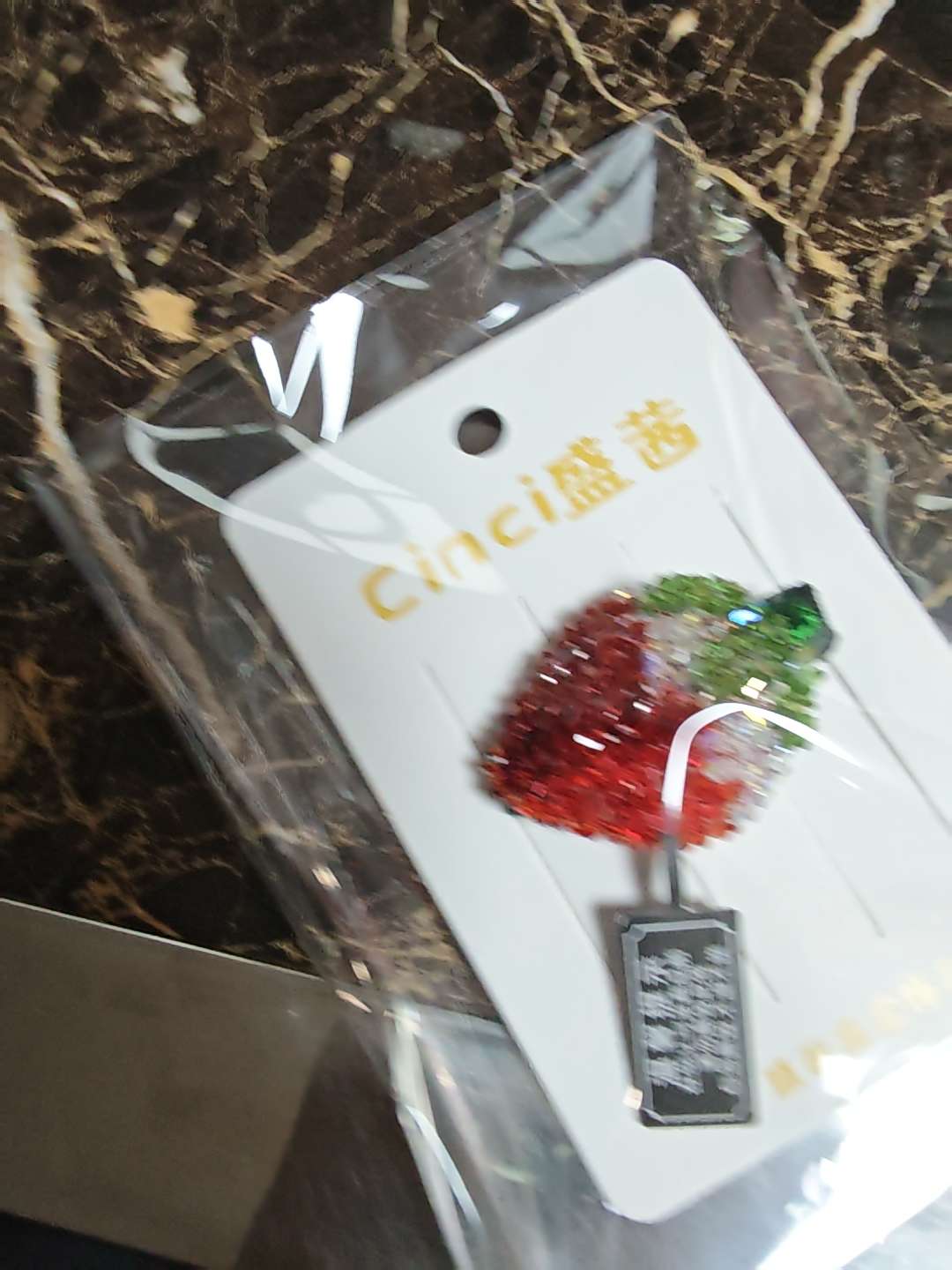 纯手工编织草莓首饰饰品小草莓发饰侧鸭夹